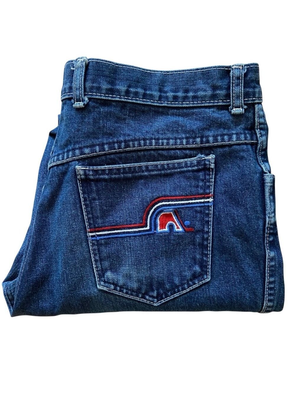 Les Nordiques de Québec Vintage blue jeans Western high rise straight 34 or 38